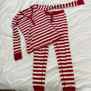 Hanna Andersson 100% cotton women’s long John holiday pajamas set, XS